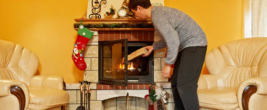 Rusted Metal Fireplace Restoration in Brooklyn Center, Minnesota